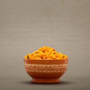 Spicy Kara Boondhi on a plate.