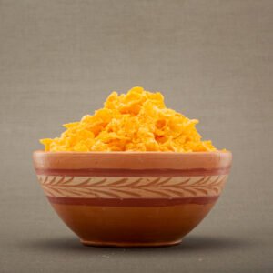 Plate of spicy corn chips.